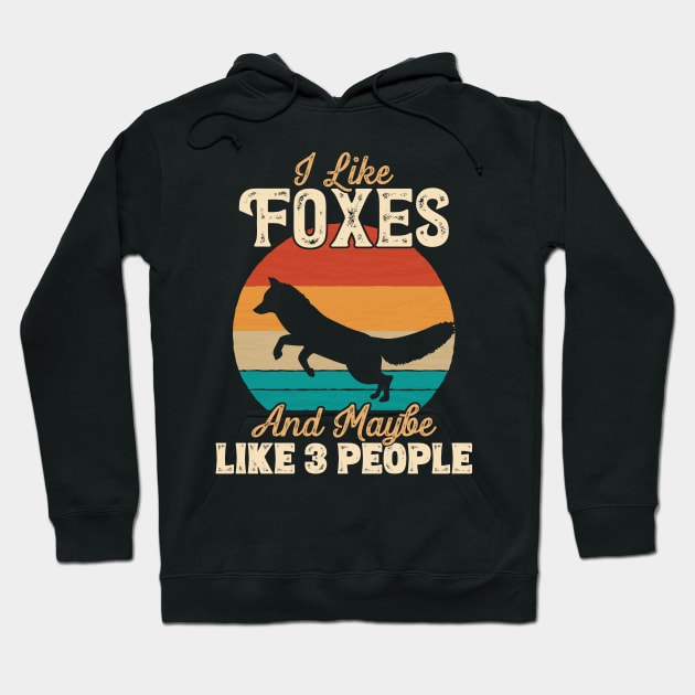 I Like Foxes and Maybe Like 3 People - Gifts for Farmers product Hoodie by theodoros20